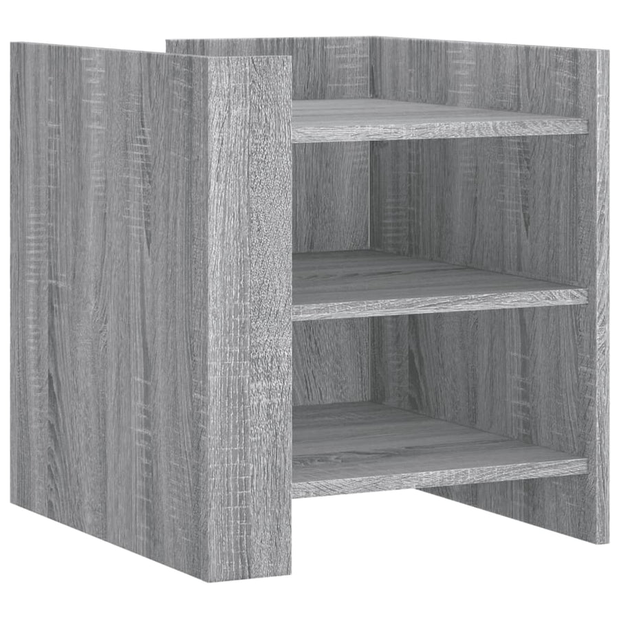 Nachtkastje 45x50x50 cm bewerkt hout grijs sonoma eikenkleurig