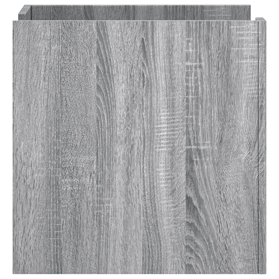 Nachtkastje 45x50x50 cm bewerkt hout grijs sonoma eikenkleurig