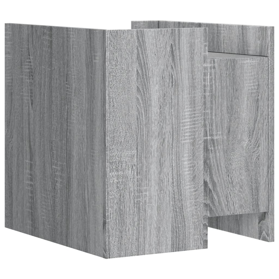 Nachtkastje 45x50x50 cm bewerkt hout grijs sonoma eikenkleurig