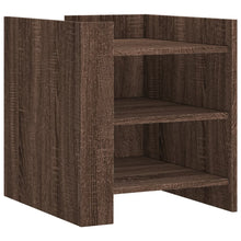 Nachtkastje 45x50x50 cm bewerkt hout bruin eikenkleurig