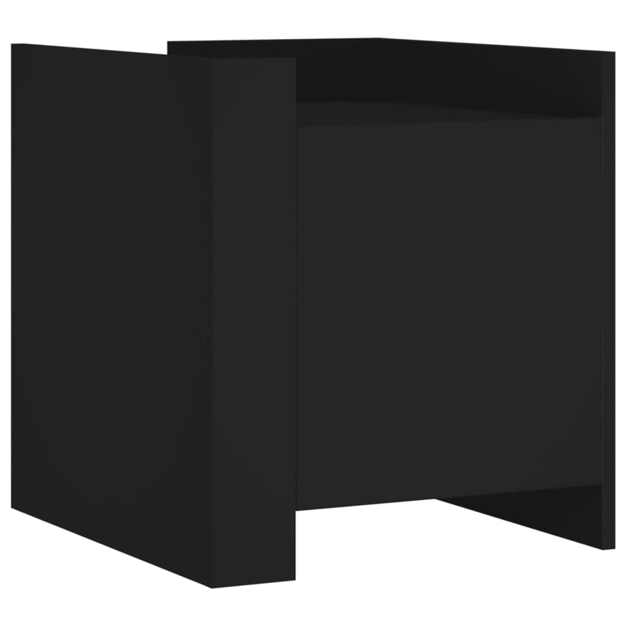 Nachtkastje 45x50x50 cm bewerkt hout zwart