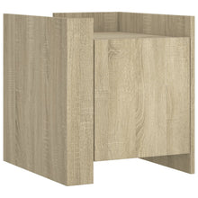 Nachtkastje 45x50x50 cm bewerkt hout sonoma eikenkleurig