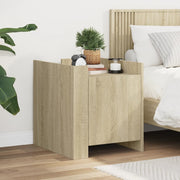 Nachtkastje 45x50x50 cm bewerkt hout sonoma eiken