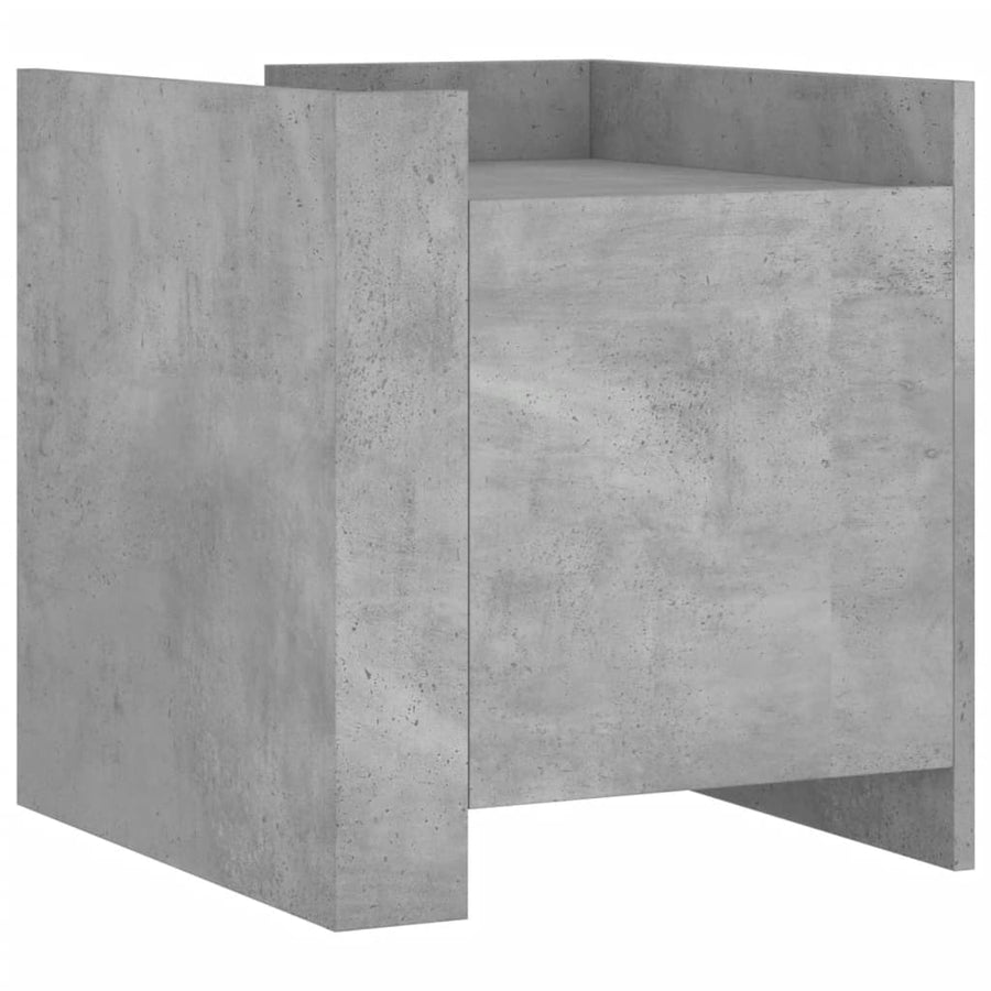 Nachtkastje 45x50x50 cm bewerkt hout betongrijs