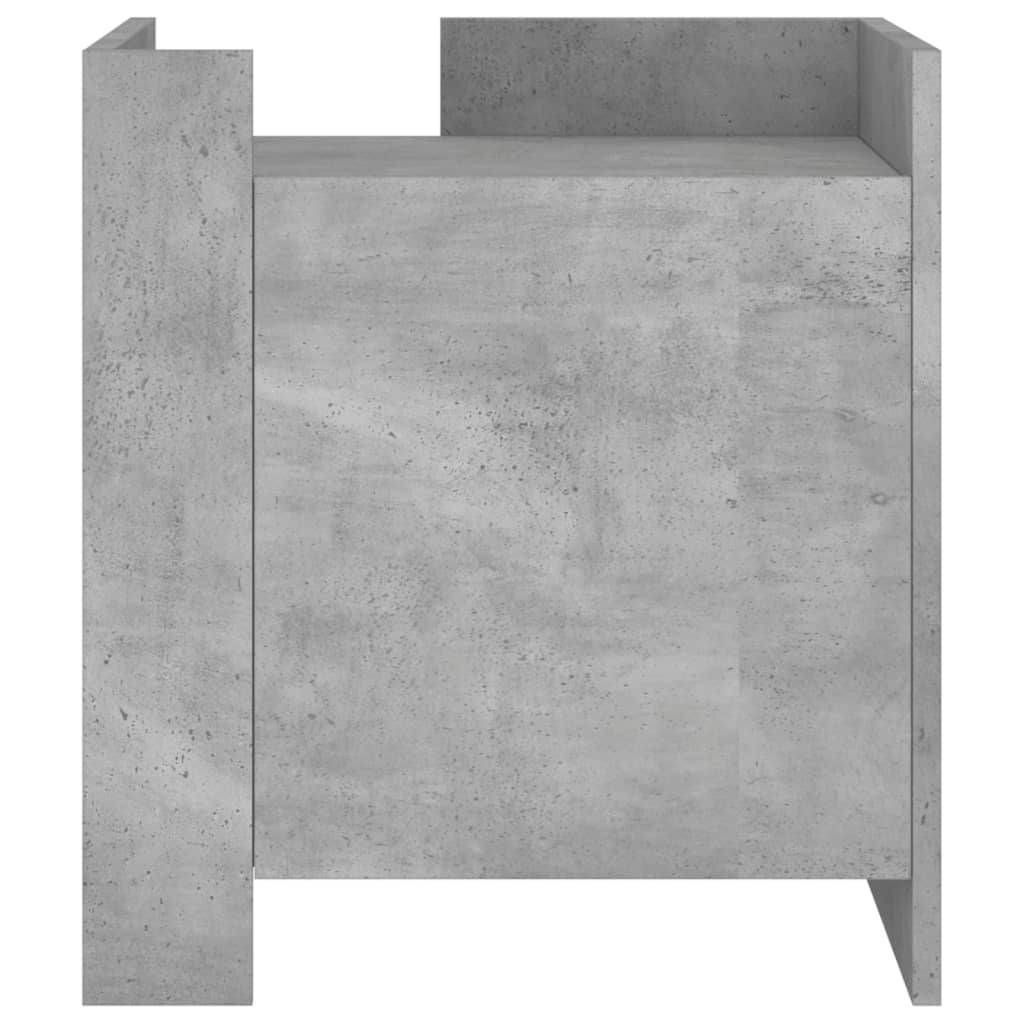 Nachtkastje 45x50x50 cm bewerkt hout betongrijs