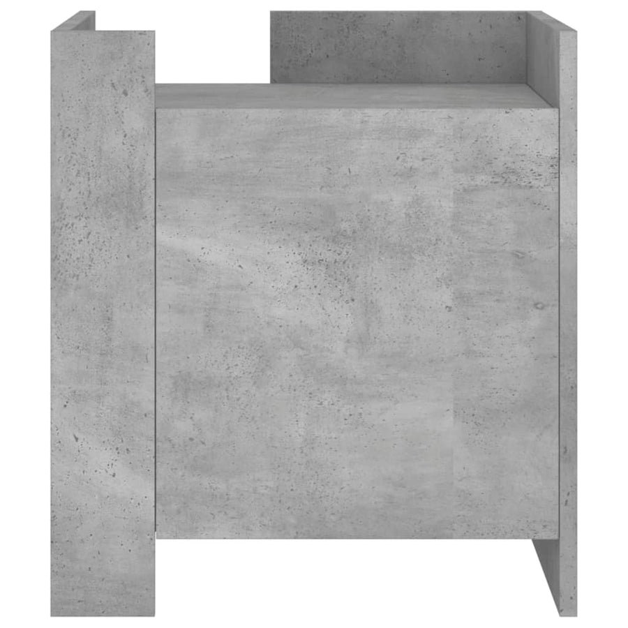 Nachtkastje 45x50x50 cm bewerkt hout betongrijs