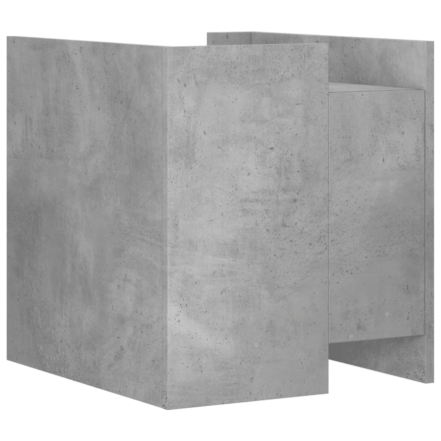 Nachtkastje 45x50x50 cm bewerkt hout betongrijs