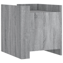 Nachtkastje 45x50x50 cm bewerkt hout grijs sonoma eikenkleurig
