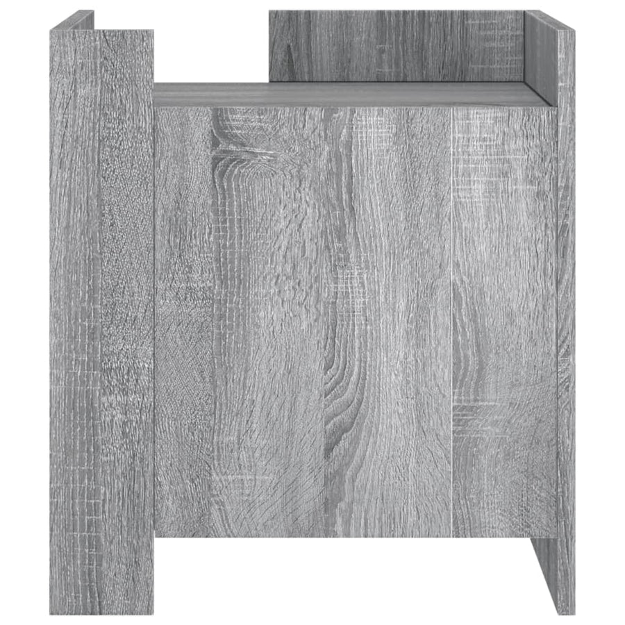 Nachtkastje 45x50x50 cm bewerkt hout grijs sonoma eikenkleurig