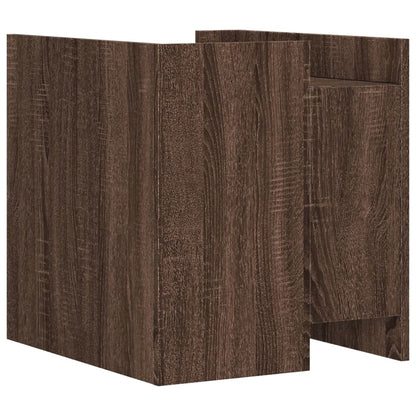 Nachtkastje 45x50x50 cm bewerkt hout bruin eikenkleurig