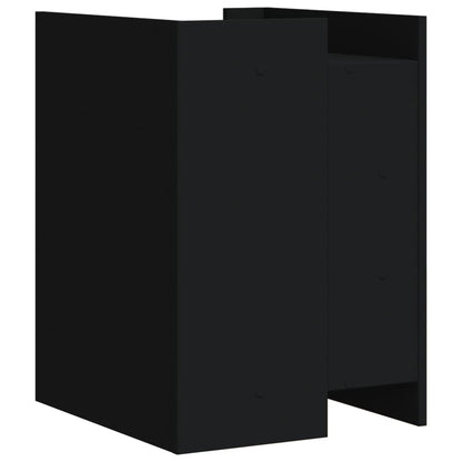 Nachtkastje 45x50x65 cm bewerkt hout zwart