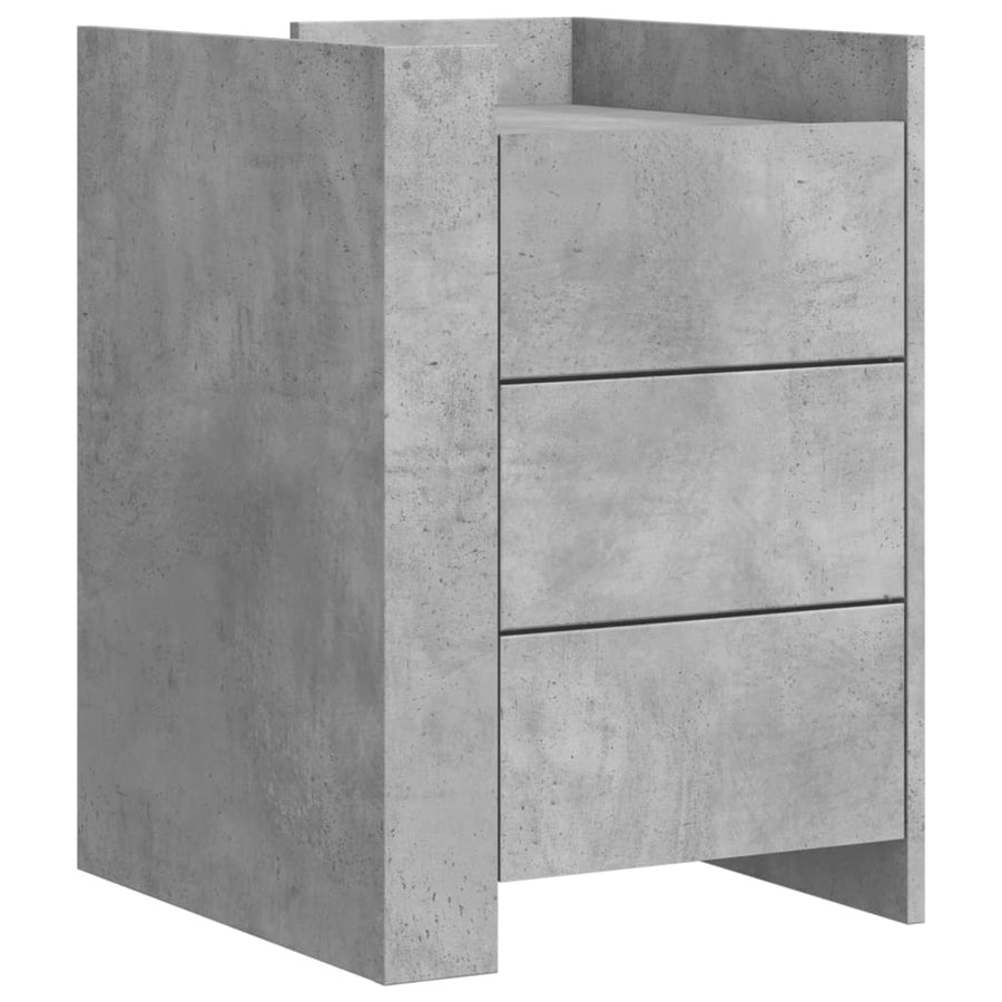Nachtkastje 45x50x65 cm bewerkt hout betongrijs