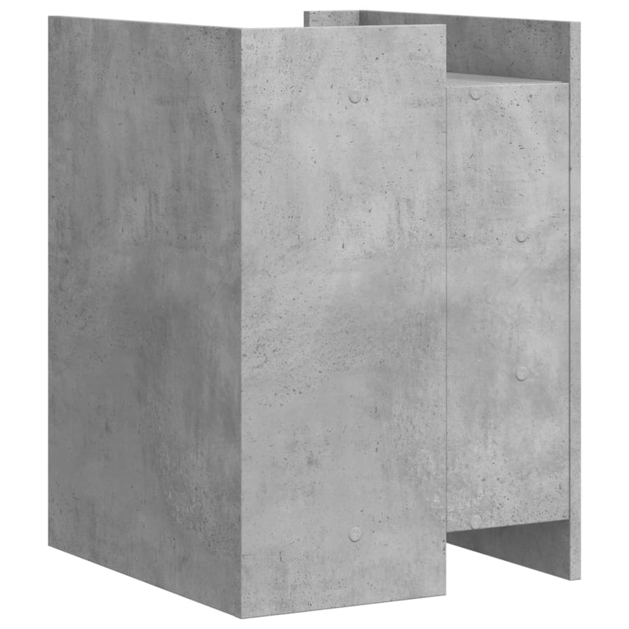Nachtkastje 45x50x65 cm bewerkt hout betongrijs