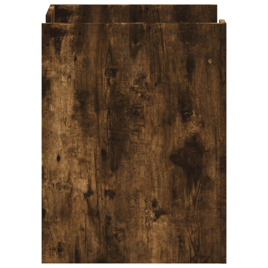 Nachtkastje 45x50x65 cm bewerkt hout gerookt eikenkleurig