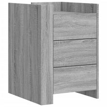 Nachtkastje 45x50x65 cm bewerkt hout grijs sonoma eikenkleurig