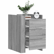 Nachtkastje 45x50x65 cm bewerkt hout grijs sonoma