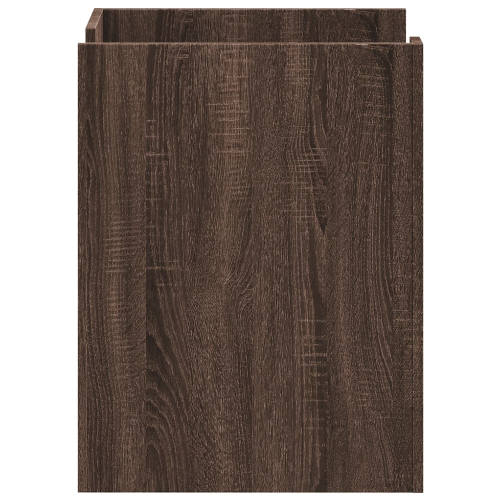 Nachtkastje 45x50x65 cm bewerkt hout bruin eikenkleurig