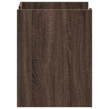 Nachtkastje 45x50x65 cm bewerkt hout bruin eikenkleurig