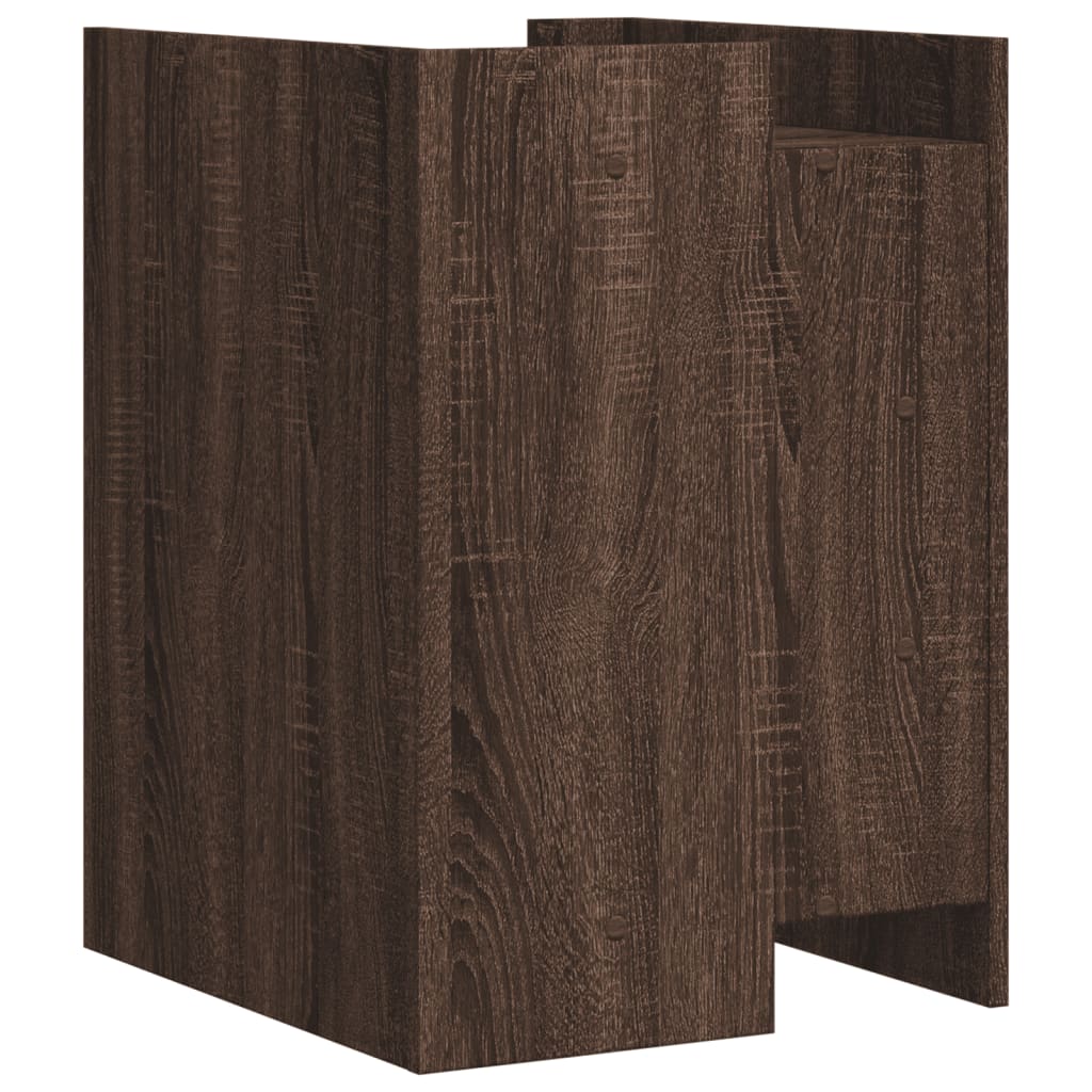 Nachtkastje 45x50x65 cm bewerkt hout bruin eikenkleurig
