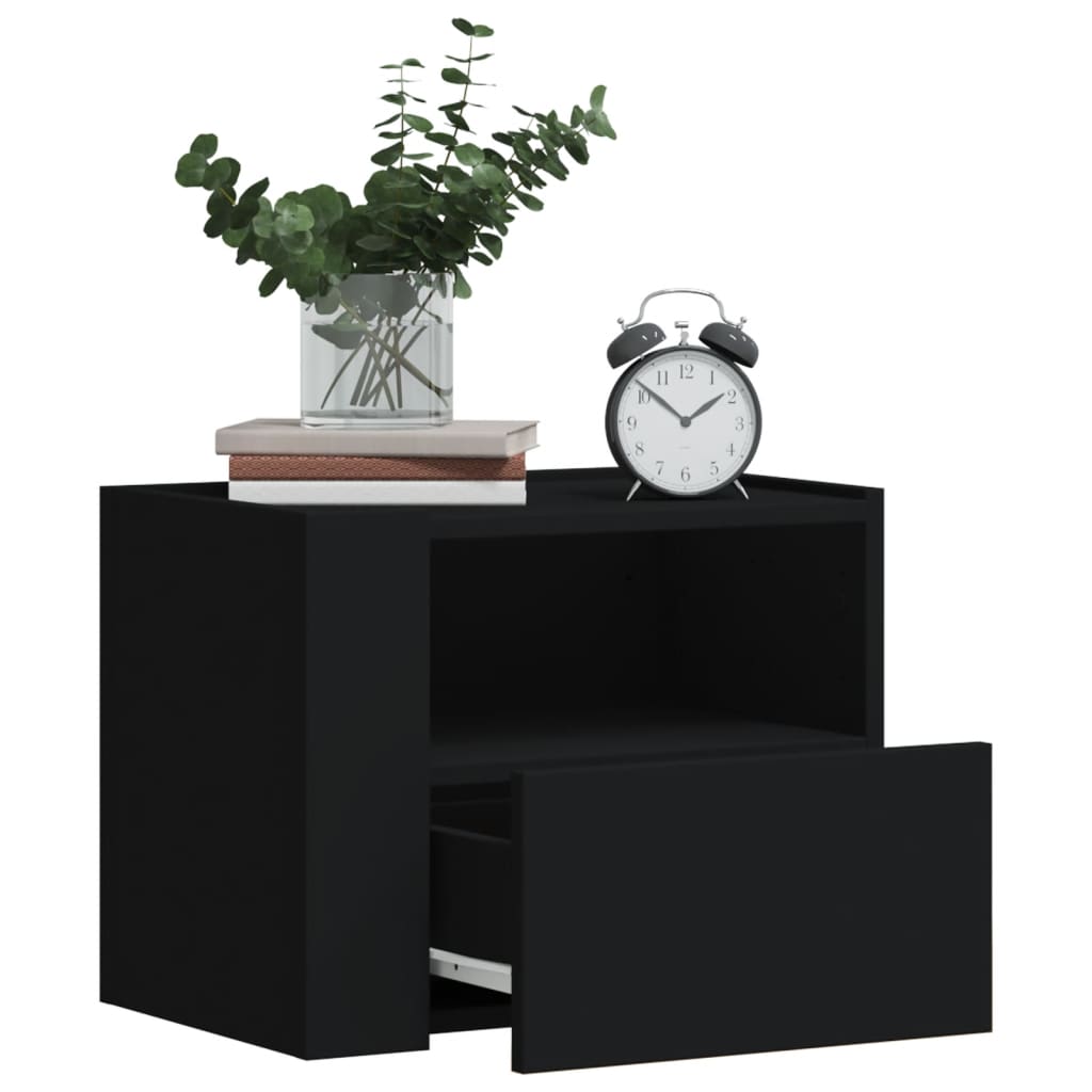 Nachtkastjes 2 st wandgemonteerd 45x30x35 cm wit