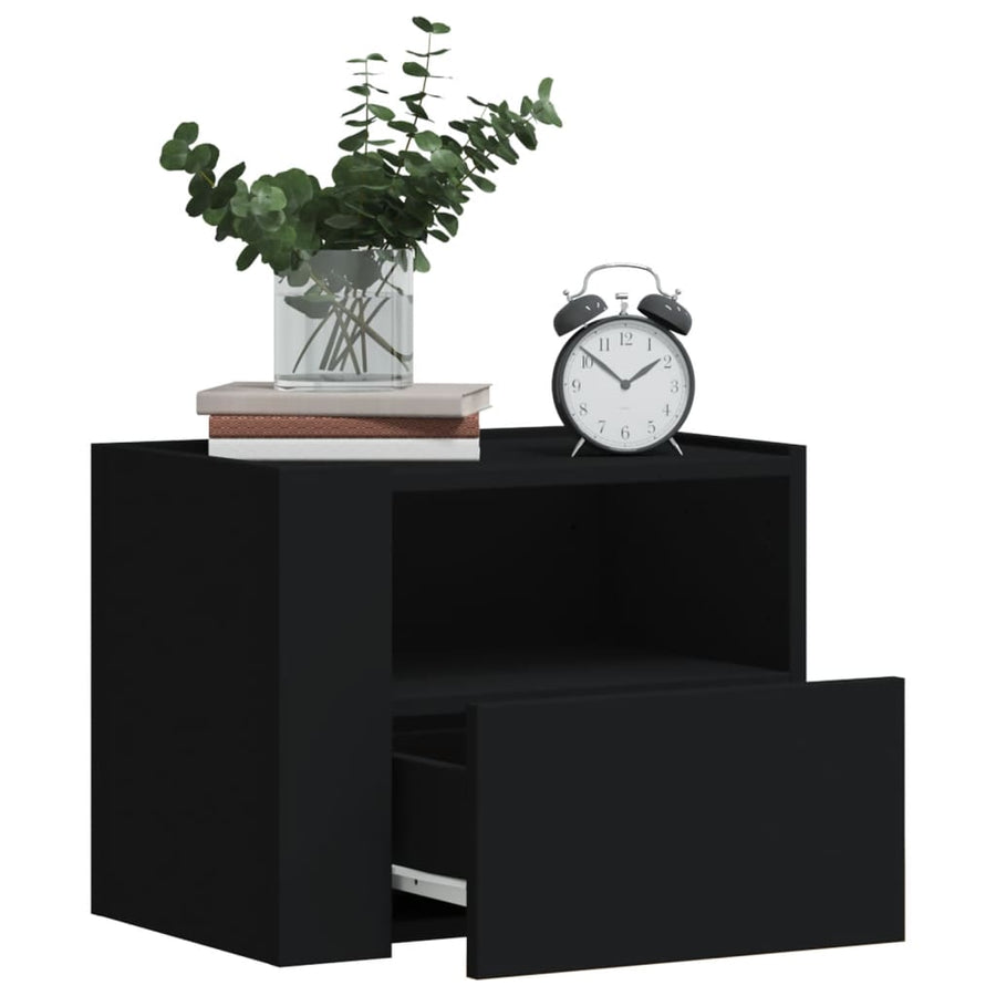 Nachtkastjes 2 st wandgemonteerd 45x30x35 cm wit