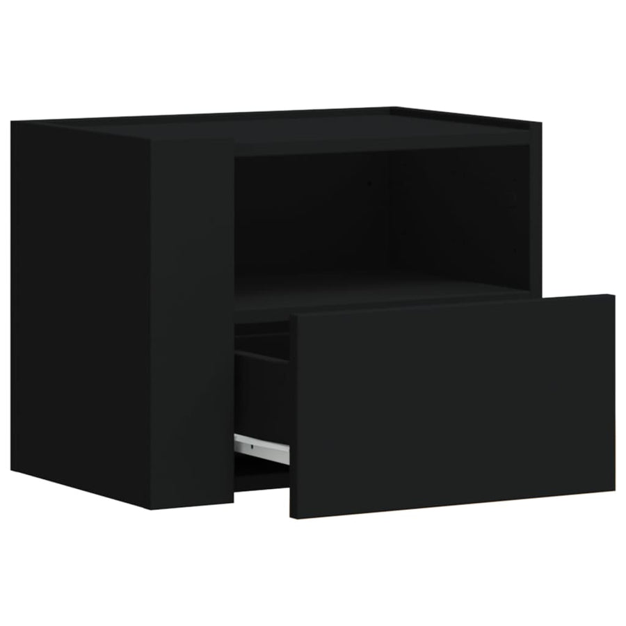Nachtkastjes 2 st wandgemonteerd 45x30x35 cm wit
