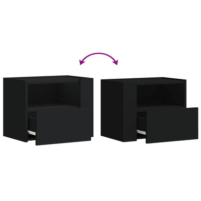 Nachtkastjes 2 st wandgemonteerd 45x30x35 cm wit