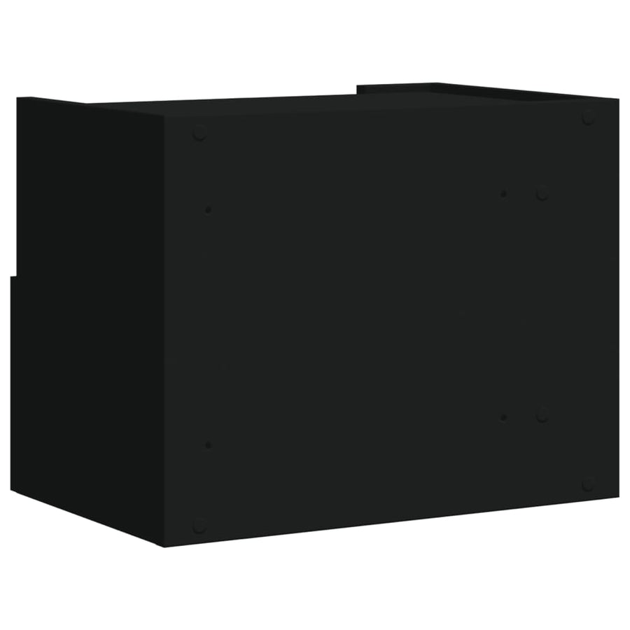 Nachtkastje wandgemonteerd 45x30x35 cm zwart