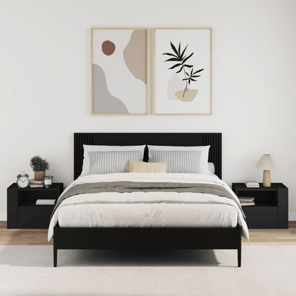 Nachtkastjes wandgemonteerd 2 st 45x30x35 cm zwart