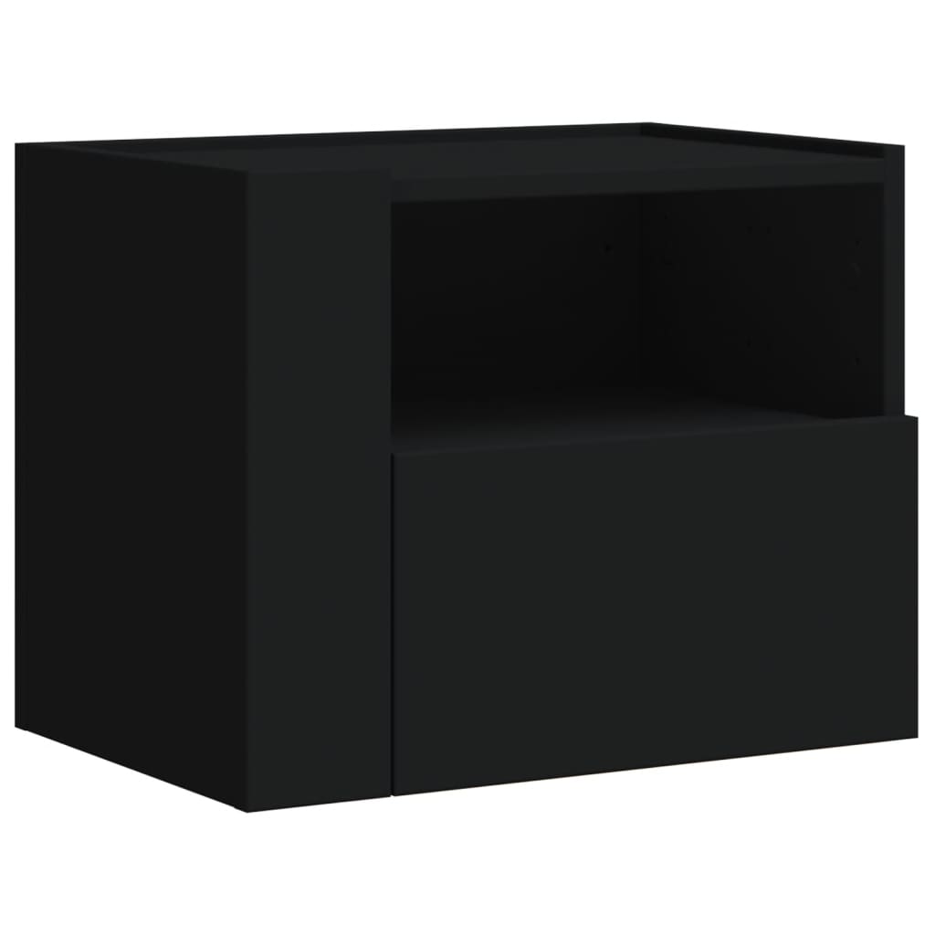 Nachtkastjes wandgemonteerd 2 st 45x30x35 cm zwart