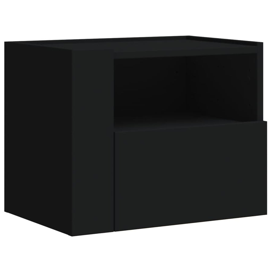 Nachtkastjes wandgemonteerd 2 st 45x30x35 cm zwart