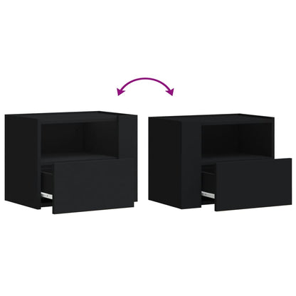 Nachtkastjes wandgemonteerd 2 st 45x30x35 cm zwart