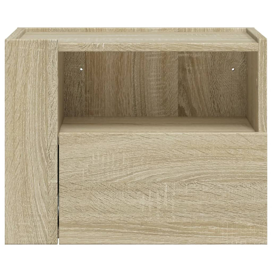 Nachtkastje wandgemonteerd 45x30x35 cm sonoma eikenkleurig