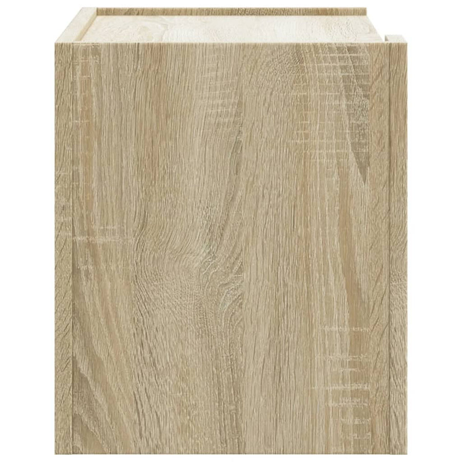 Nachtkastje wandgemonteerd 45x30x35 cm sonoma eikenkleurig