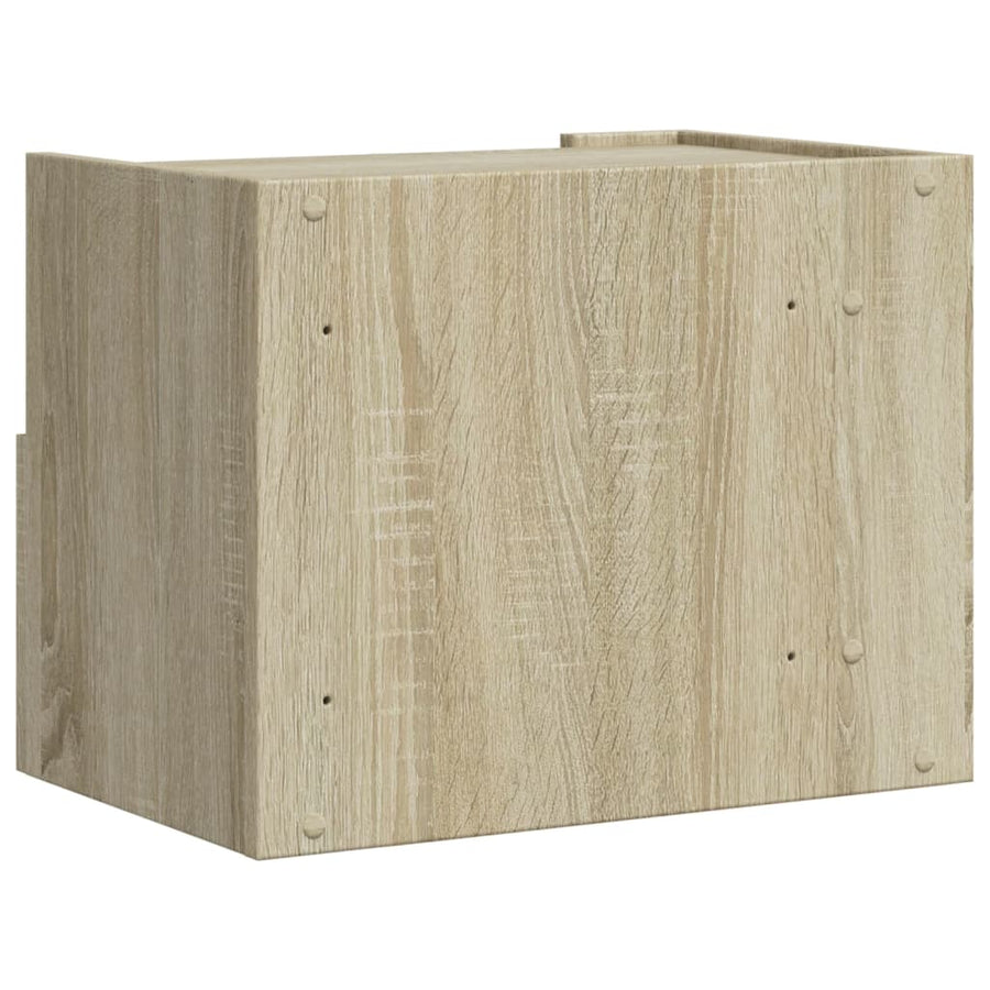 Nachtkastje wandgemonteerd 45x30x35 cm sonoma eikenkleurig