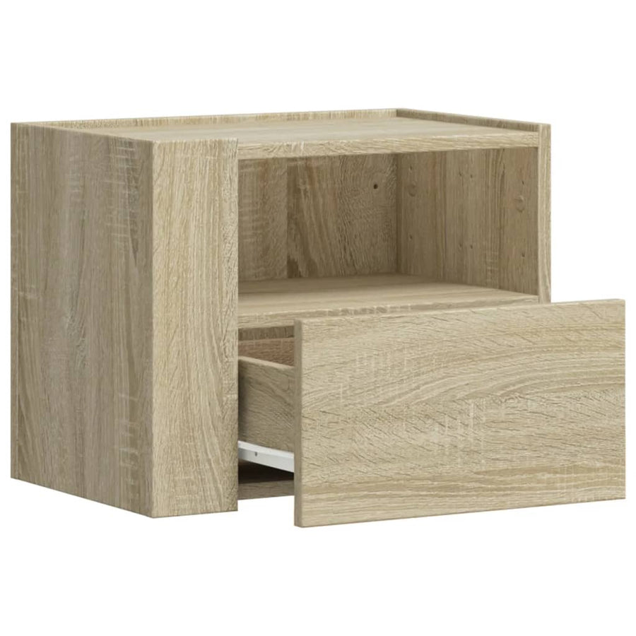 Nachtkastje wandgemonteerd 45x30x35 cm sonoma eikenkleurig