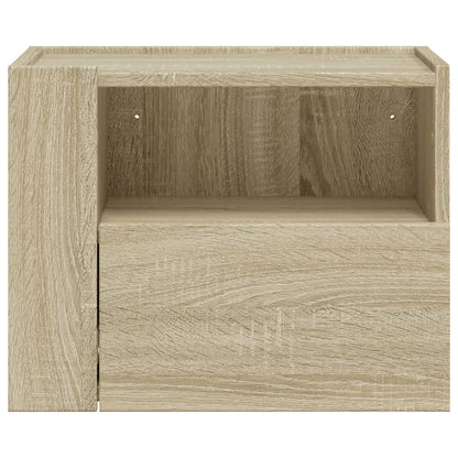 Nachtkastjes 2 st wandgemonteerd 45x30x35 cm sonoma eikenkleur