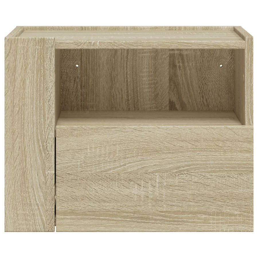 Nachtkastjes 2 st wandgemonteerd 45x30x35 cm sonoma eikenkleur