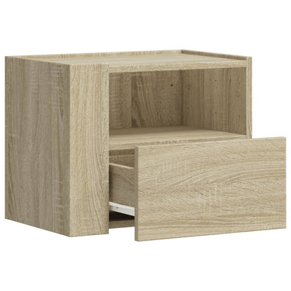 Nachtkastjes 2 st wandgemonteerd 45x30x35 cm sonoma eikenkleur