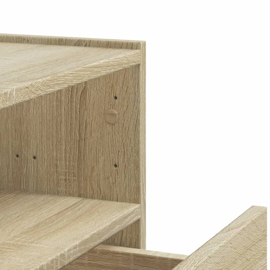 Nachtkastjes 2 st wandgemonteerd 45x30x35 cm sonoma eikenkleur