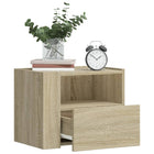 Bedside tables 2 pcs wall-mounted 45x30x35 cm Sonoma oak colour