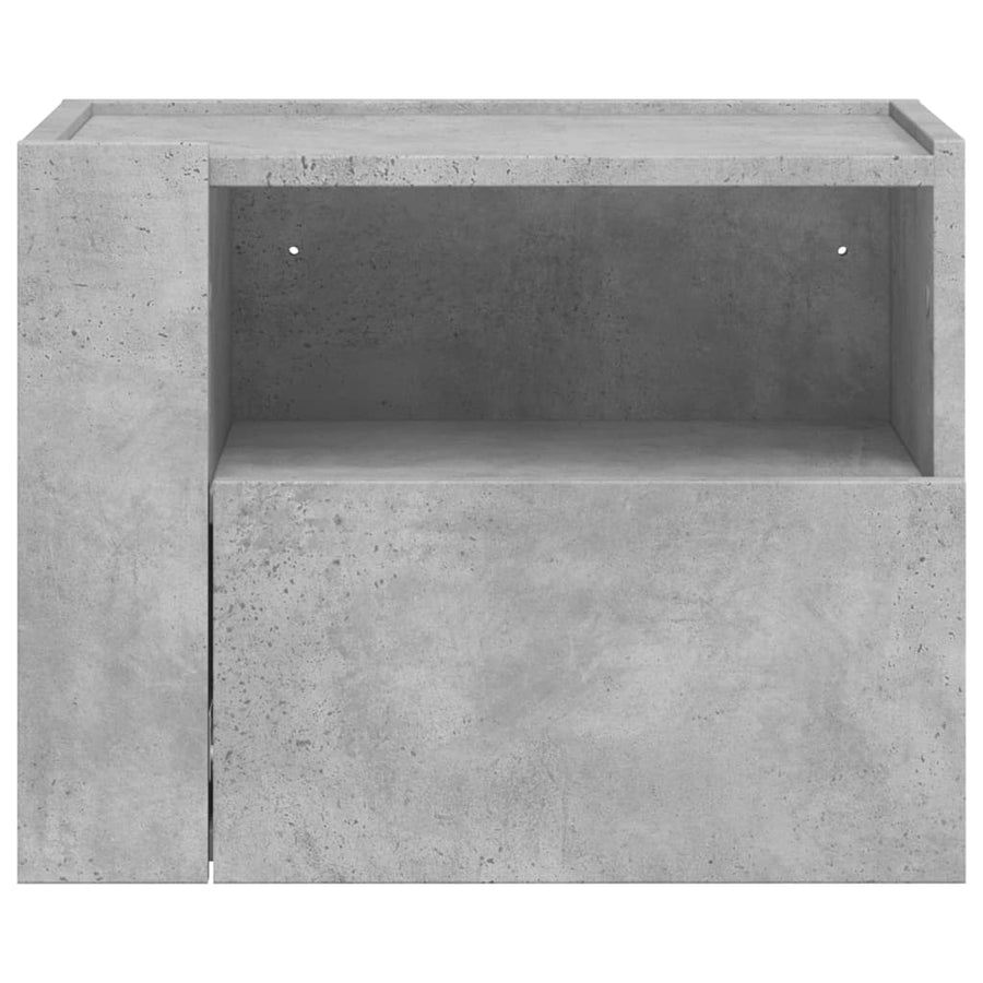 Nachtkastje wandgemonteerd 45x30x35 cm betongrijs