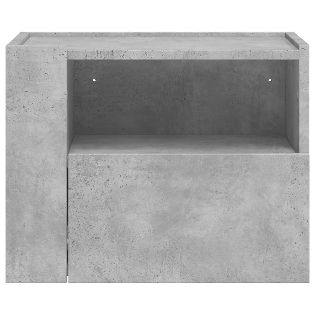 Nachtkastjes 2 st wandgemonteerd 45x30x35 cm betongrijs