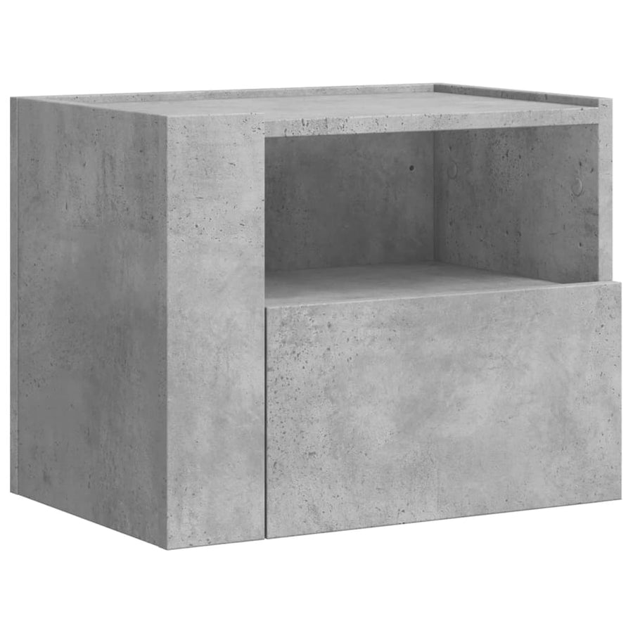 Nachtkastjes 2 st wandgemonteerd 45x30x35 cm betongrijs