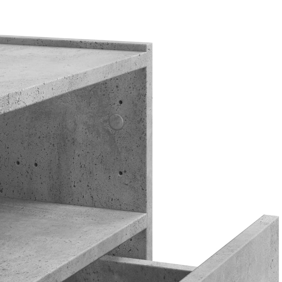 Nachtkastjes 2 st wandgemonteerd 45x30x35 cm betongrijs