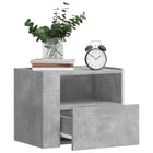 Bedside tables 2 pcs wall-mounted 45x30x35 cm concrete grey