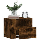 Wall-mounted nightstand 45x30x35 cm smoked oak color