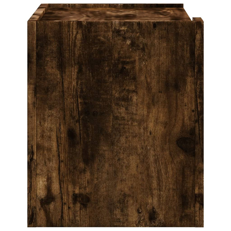 Nachtkastjes 2 st wandgemonteerd 45x30x35 cm gerookt eikenkleur