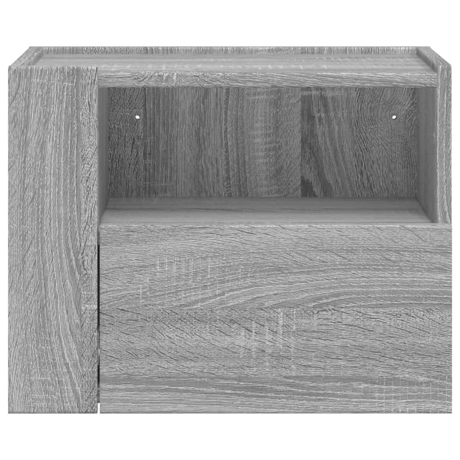 Nachtkastje wandgemonteerd 45x30x35 cm grijs sonoma eikenkleur