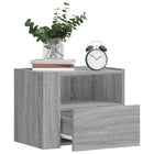 Wall-mounted nightstand 45x30x35 cm gray Sonoma oak color